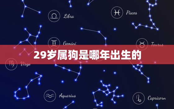 29岁属狗是哪年出生的(解析狗年生肖与年龄对应关系)