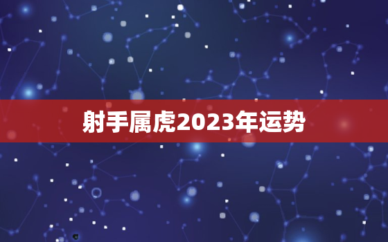 射手属虎2023年运势(大展宏图财运亨通)