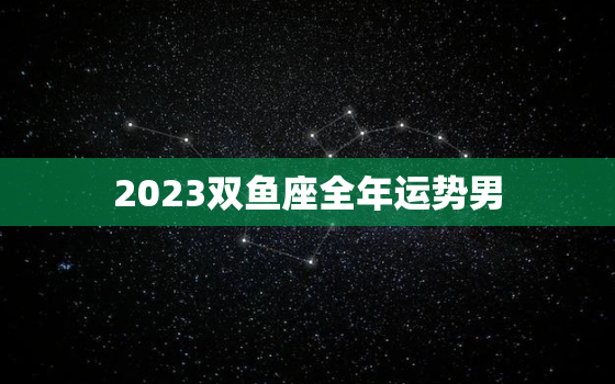 2023双鱼座全年运势男(浪漫之年爱情事业双丰收)