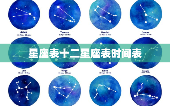 星座表十二星座表时间表(完整解读星座的起源、特征与命运)