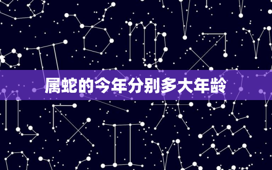 属蛇的今年分别多大年龄(2023年蛇年生肖人的年龄一览)