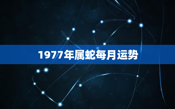 1977年属蛇每月运势(2023年12个月运势大揭秘)