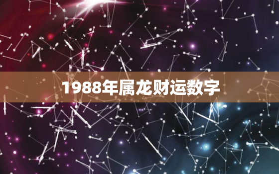 1988年属龙财运数字(揭秘财富运势大揭秘)