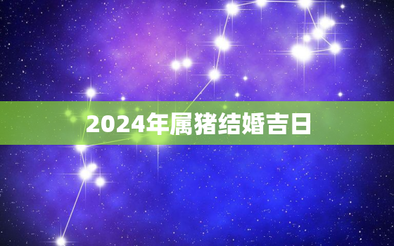 2024年属猪结婚吉日(如何选择最佳结婚日期)