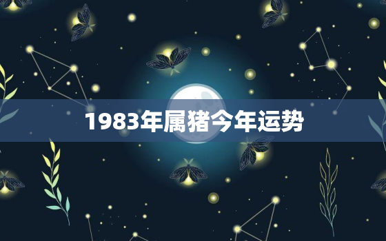 1983年属猪今年运势(猪年大吉财运亨通)