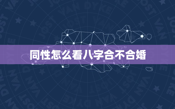 同性怎么看八字合不合婚(如何判断同性恋伴侣的八字是否合适)