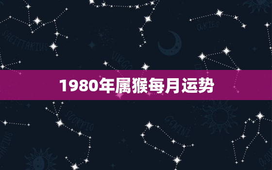 1980年属猴每月运势(2023年12星座运势大揭秘)