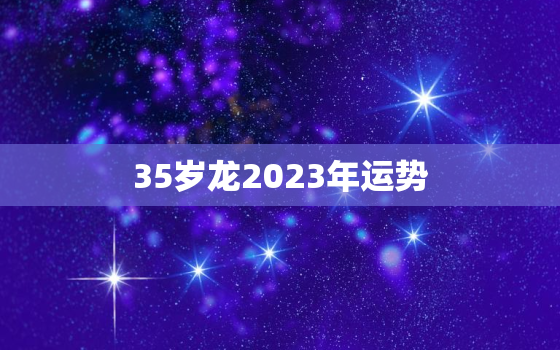 35岁龙2023年运势(事业财运双丰收)
