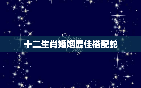 十二生肖婚姻最佳搭配蛇(与哪些生肖最配)