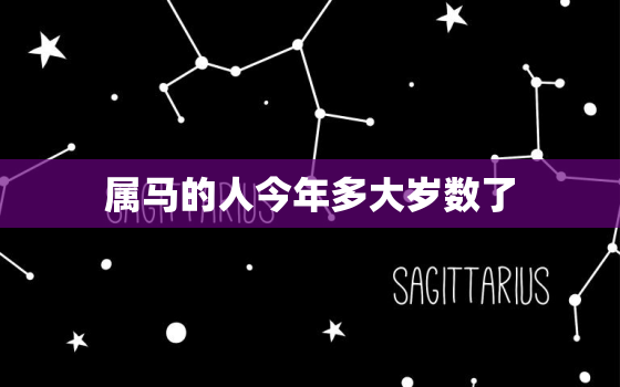 属马的人今年多大岁数了(马年生肖年龄查询)