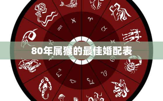 80年属猴的最佳婚配表(找到你的完美伴侣)