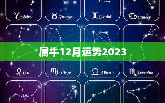 属牛12月运势2023(牛年末尾财运亨通)