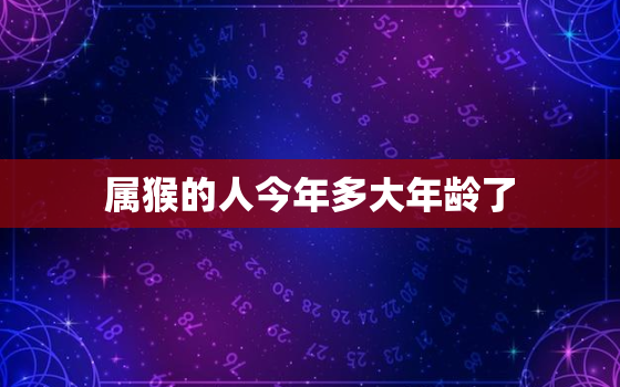 属猴的人今年多大年龄了(猴年生肖运势大揭秘)