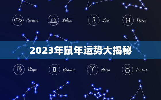 2023年鼠年运势大揭秘(财运亨通事业顺利)