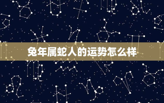 兔年属蛇人的运势怎么样(2023年运势解析)