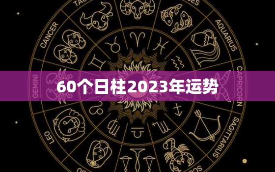 60个日柱2023年运势(探寻未来的命运之路)