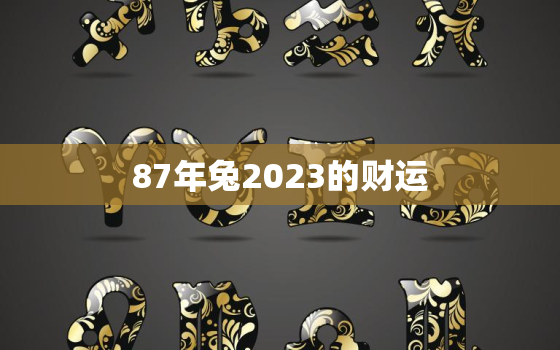 87年兔2023的财运(展望财源滚滚投资需谨慎)