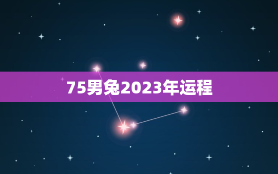 75男兔2023年运程(顺风顺水财源滚滚来)