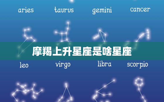 摩羯上升星座是啥星座(你的升星座提示了你的性格特质)