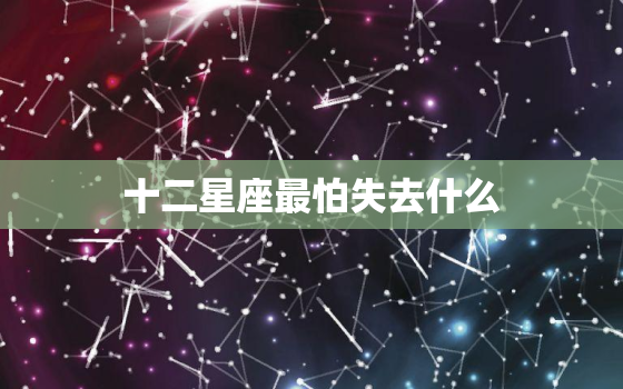 十二星座最怕失去什么(星座守护神的珍贵之物)