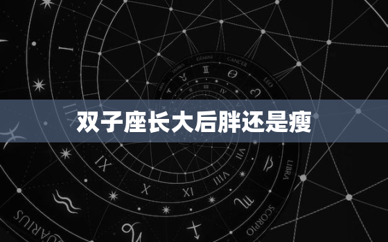 双子座长大后胖还是瘦(星座专家介绍双子座的身材变化之谜)