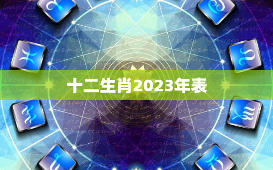 十二生肖2023年表(预测谁将在猪年大放异彩)
