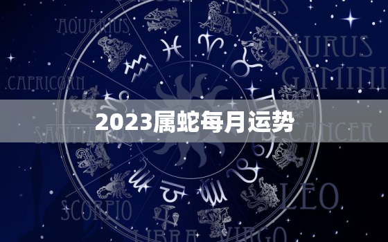 2023属蛇每月运势(蛇行运转财运亨通)