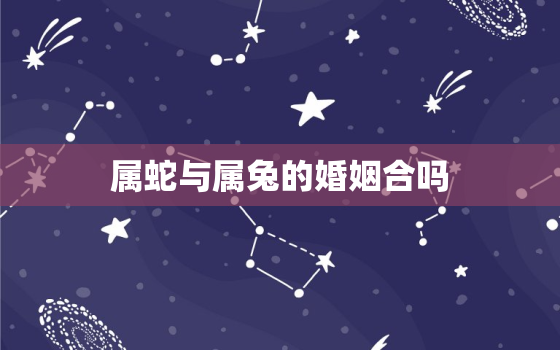 属蛇与属兔的婚姻合吗(星座专家介绍)