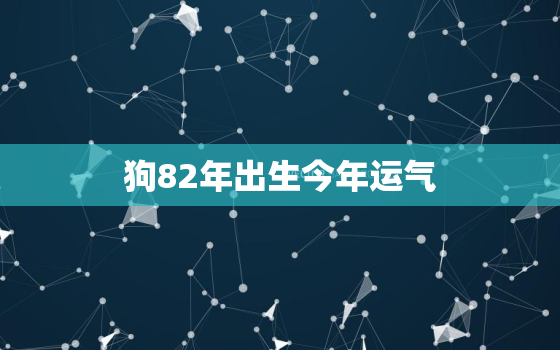 狗82年出生今年运气(狗年大吉运势大爆发)