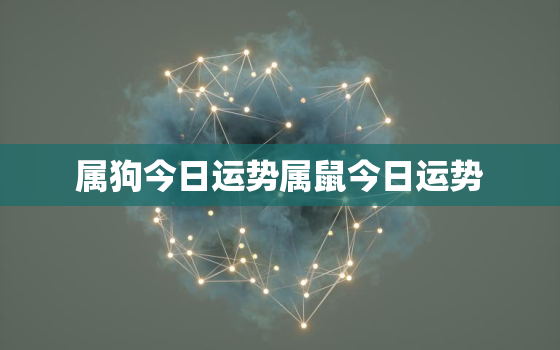 属狗今日运势属鼠今日运势，属狗今日运势及运程免费