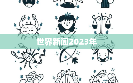 世界新闻2023年，世界 新闻