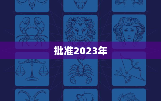 批准2023年，2023年会