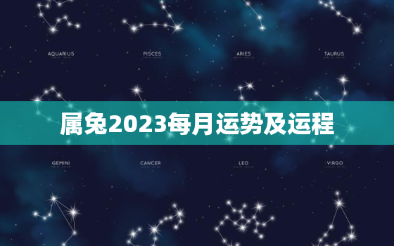 属兔2023每月运势及运程，属兔人2023年运势及运程每月运程