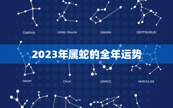 2023年属蛇的全年运势，属蛇2023年全年运势运程