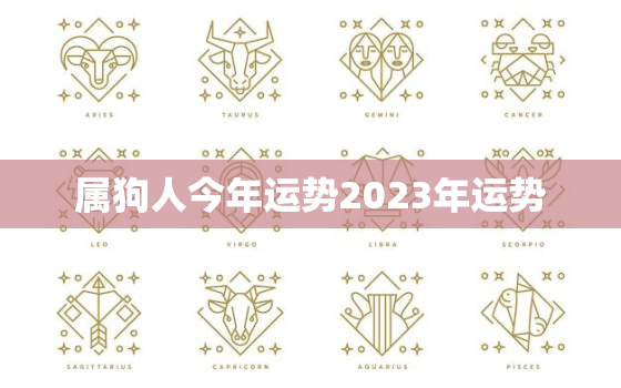 属狗人今年运势2023年运势，属狗运势2023年运势详解