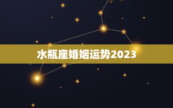 水瓶座婚姻运势2023，水瓶座婚姻运势2023年女