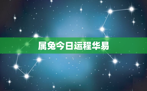 属兔今日运程华易，属兔今日运势查询免费