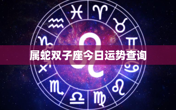 属蛇双子座今日运势查询，属蛇双子座今天运势