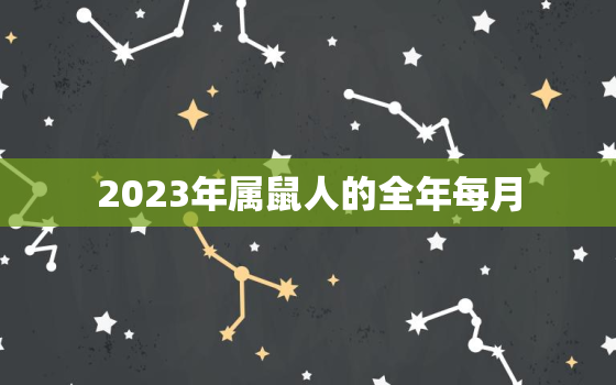 2023年属鼠人的全年每月，2023年属鼠人的全年运势详解