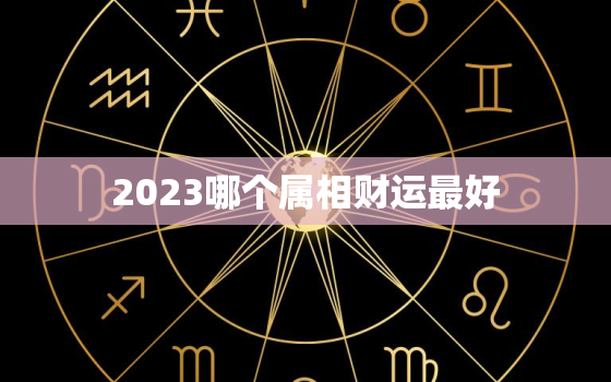 2023哪个属相财运最好，2023年哪个生肖能挣到钱