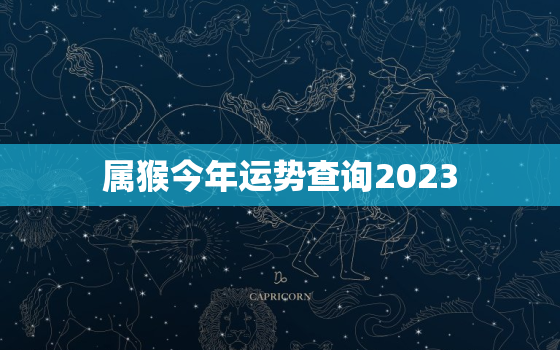 属猴今年运势查询2023，属猴的今年运势2022