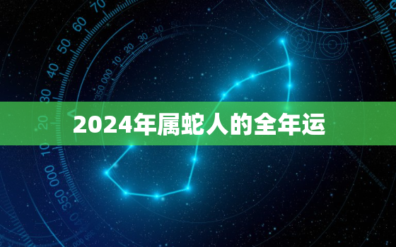 2024年属蛇人的全年运，2024年属蛇人运势运程