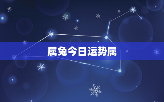 属兔今日运势属，属兔今日运势算命先生网