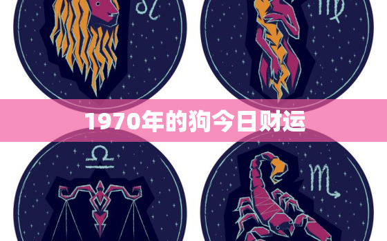 1970年的狗今日财运，1970年属狗今日运势查询