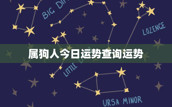 属狗人今日运势查询运势，属狗人今日运势 卜易居