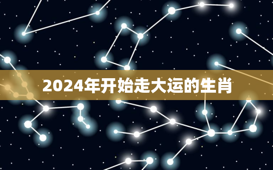 2024年开始走大运的生肖，属狗的人今年运气怎么样