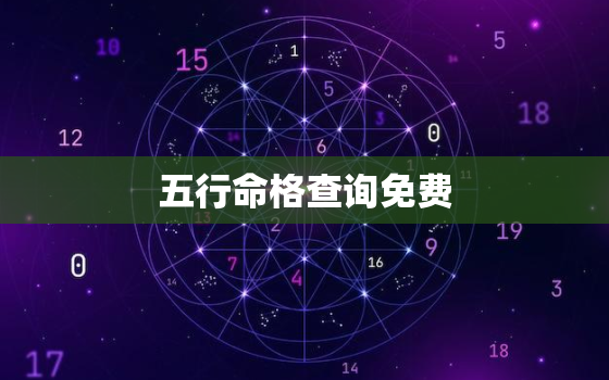 五行命格查询免费，五行命格测算