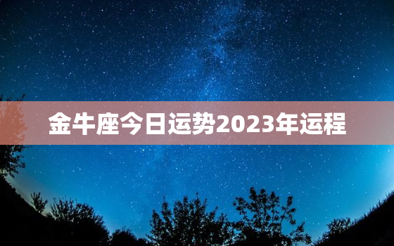 金牛座今日运势2023年运程，金牛座的运势今日运势