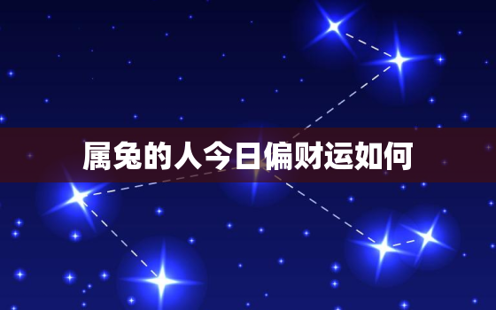 属兔的人今日偏财运如何，属兔人今天有偏财运吗