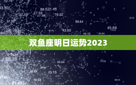 双鱼座明日运势2023，双鱼座明日运势美国
星座运势